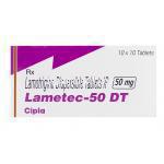 ラメテック　Lametec-50 DT、ジェネリックラミクタール、ラモトリジン50mg　箱